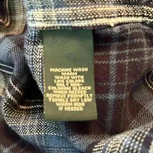 Lauren Ralph Lauren Plaid Button Down Cotton Twill Top Size Small - Picture 9 of 9